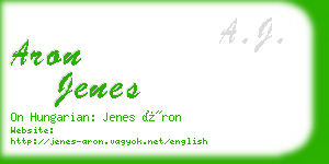aron jenes business card
